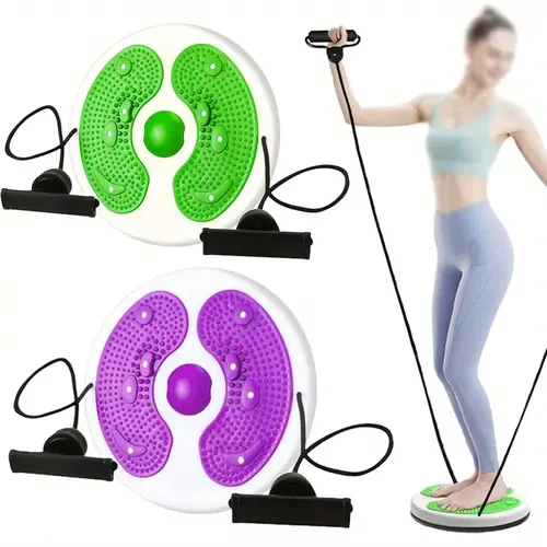 Twister With Rope -Balance Board Massager Waist Wriggling Plate Twister Plate Twist Board Twisting Disc Slimming Leg
