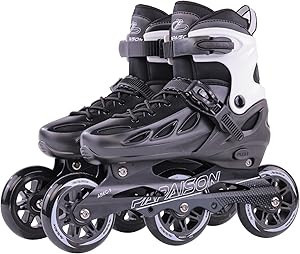 PAPAISON 3 Wheel Inline Speed Skates for Men & Women – 100mm Wheels