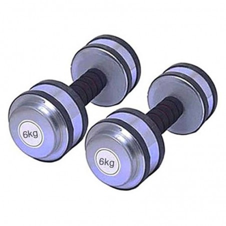 Rubber coated silver dumbbell set 2kg, 3kg,4kg, 5kg, 7kg, 10kg Pair